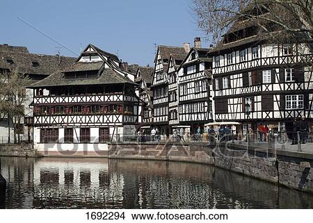 Timberframed houses at waterfront View Large Photo Image Picture - Timberframed houses at waterfront . Fotosearch