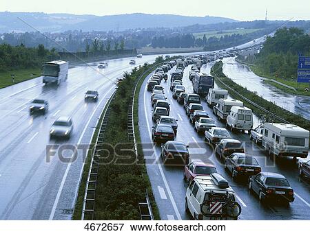 Traffic jam View Large Photo Image Stock Photo - Traffic jam . Fotosearch