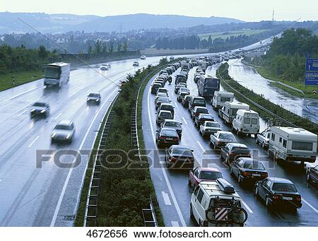 Traffic jam View Large Photo Image Stock Photograph - Traffic jam . Fotosearch