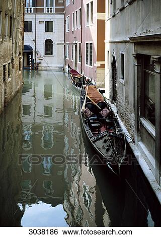 Stock Photograph - Venice, canale, old houses . Fotosearch