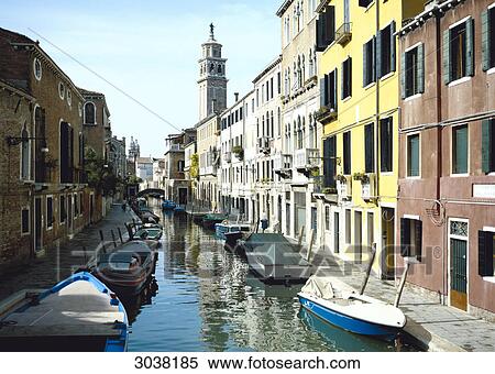 Stock Photography - Venice, canale, old houses . Fotosearch