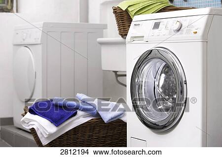 Washing machine with clothes View Large Photo Image Picture - Washing machine with clothes . Fotosearch