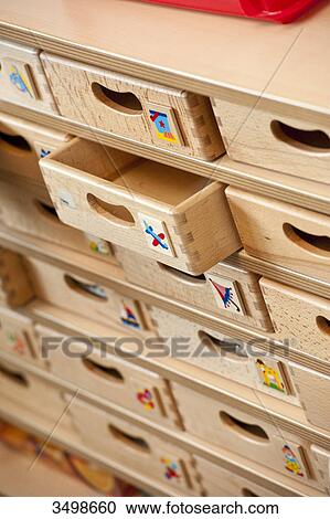 Stock Image - Wooden drawers . Fotosearch