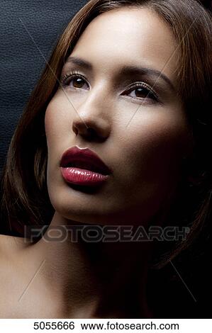 Young woman, portrait View Large Photo Image Stock Photograph - Young woman, portrait . Fotosearch