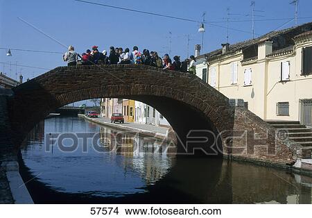 Arch bridge across canal, Comacchio, Province Of Ferrara, Emilia-Romagna, Italy View Large Photo Image Picture - Arch bridge across canal, Comacchio, Province Of Ferrara, Emilia-Romagna, Italy . Fotosearch