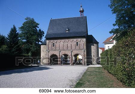Picture - Archway of abbey, Lorsch Abbey, Lorsch, Hesse, Germany . Fotosearch