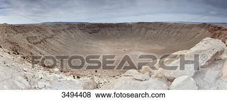 Barringer Crater, Arizona, USA, elevated view View Large Photo Image Stock Photo - Barringer Crater, Arizona, USA, elevated view . Fotosearch
