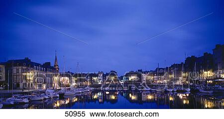 Boats at harbor, Honfleur Harbor, Honfleur, Normandy, France View Large Photo Image Stock Photography - Boats at harbor, Honfleur Harbor, Honfleur, Normandy, France . Fotosearch
