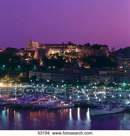 Picture - Boats at harbor, Monte Carlo, Monaco . Fotosearch