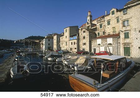 Boats in harbor, Sibenik, Dalmatia, Croatia View Large Photo Image Stock Photo - Boats in harbor, Sibenik, Dalmatia, Croatia . Fotosearch