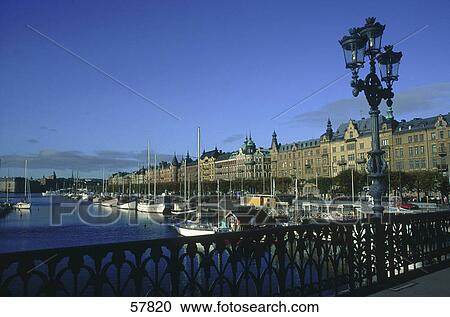 Boats in harbor, Strandvagen, Stockholm, Sweden View Large Photo Image Stock Image - Boats in harbor, Strandvagen, Stockholm, Sweden . Fotosearch