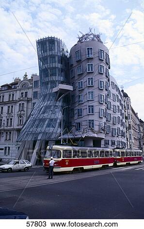 Buildings in city, Dancing House, Prague, Czech Republic View Large Photo Image Stock Image - Buildings in city, Dancing House, Prague, Czech Republic . Fotosearch