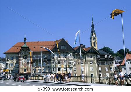 Buildings in city, Isarbruecke, Bad Tolz, Bavaria, Germany View Large Photo Image Stock Photo - Buildings in city, Isarbruecke, Bad Tolz, Bavaria, Germany . Fotosearch