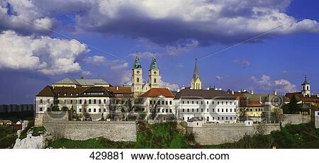 Stock Image - Buildings in city, Veszprem, Puszta, Hungary . Fotosearch