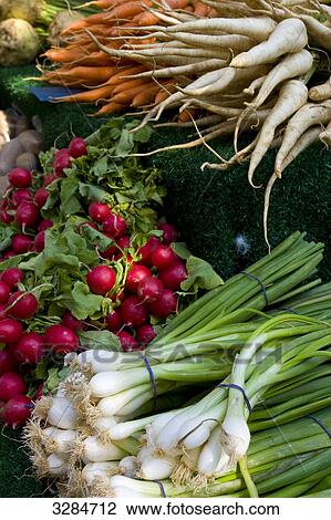 Bunches of vegetables, high angle view View Large Photo Image Stock Image - Bunches of vegetables, high angle view . Fotosearch