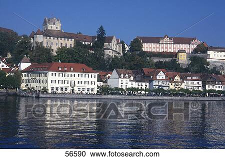 Castle and buildings at waterfront, Meersburg, Lake Constance, Baden-Wurttemberg, Germany View Large Photo Image Stock Image - Castle and buildings at waterfront, Meersburg, Lake Constance, Baden-Wurttemberg, Germany . Fotosearch