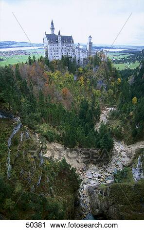 Castle in mountain range, Neuschwanstein Castle, Bavarian Alps, Bavaria, Germany View Large Photo Image Stock Image - Castle in mountain range, Neuschwanstein Castle, Bavarian Alps, Bavaria, Germany . Fotosearch