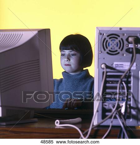 Child using computer View Large Photo Image Stock Photography - Child using computer . Fotosearch