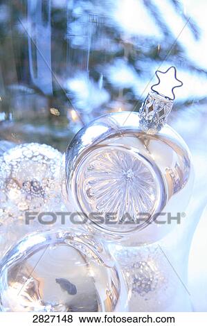 christmas ball hanging on a christmas tree, close-up View Large Photo Image Stock Photo - christmas ball hanging on a christmas tree, close-up . Fotosearch