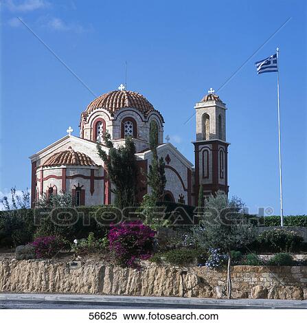 Church against blue sky, Phaphos, Cyprus View Large Photo Image Stock Photography - Church against blue sky, Phaphos, Cyprus . Fotosearch