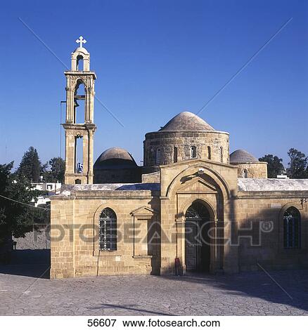 Church against blue sky, St. Barnabas and Hilarion Church, Peristerona, Cyprus View Large Photo Image Stock Photo - Church against blue sky, St. Barnabas and Hilarion Church, Peristerona, Cyprus . Fotosearch