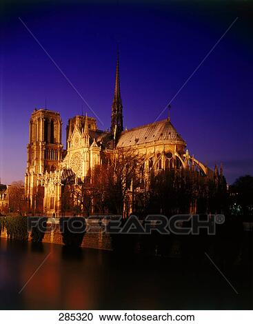 Church at waterfront, Seine River, Paris, France View Large Photo Image Stock Image - Church at waterfront, Seine River, Paris, France . Fotosearch
