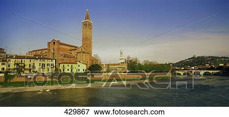 Church in city, Sant'Anastasia Church, Verona, Veneto, Italy View Large Photo Image Stock Photo - Church in city, Sant'Anastasia Church, Verona, Veneto, Italy . Fotosearch