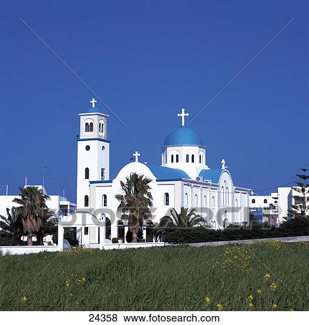 Stock Photo - Church in village, Zipari, Kos, Dodecanese Islands, Greece . Fotosearch