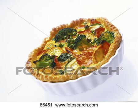 Close-up of a broccoli quiche View Large Photo Image Stock Image - Close-up of a broccoli quiche . Fotosearch
