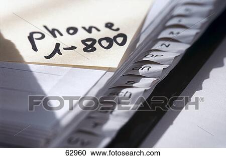 Stock Image - Close-up of address book . Fotosearch