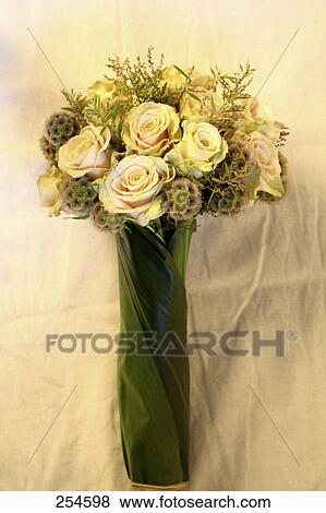 Stock Photo - Close-up of bouquet of flowers in vase . Fotosearch
