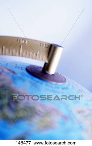 Stock Photo - Close-up of desktop globe . Fotosearch