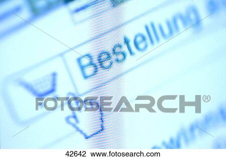 Stock Image - Close-up of digital display of computer . Fotosearch