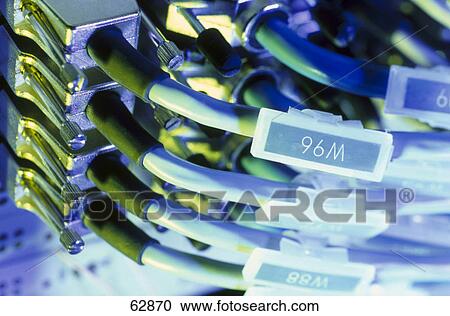 Stock Image - Close-up of electric cables . Fotosearch