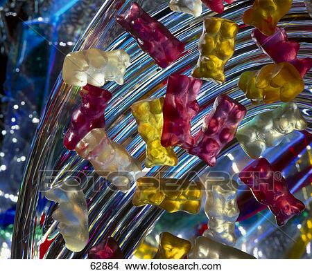 Close-up of gummy bears in bowl View Large Photo Image Picture - Close-up of gummy bears in bowl . Fotosearch