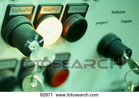 Stock Image - Close-up of push buttons . Fotosearch