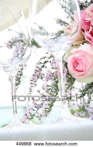 Stock Photo - Close-up of stem glasses . Fotosearch
