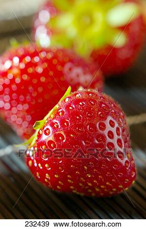 Stock Photo - Close-up of strawberries . Fotosearch
