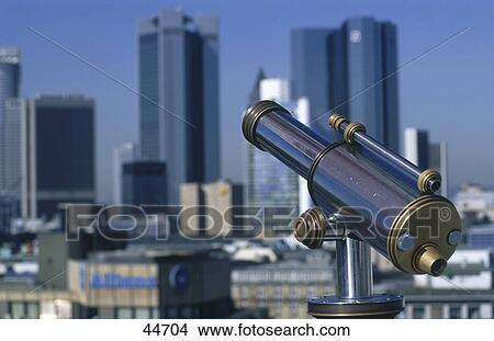Picture - Close-up of telescope, Frankfurt, Germany . Fotosearch