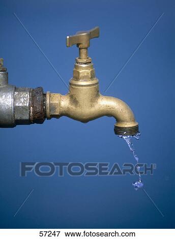 Close-up of water flowing from faucet View Large Photo Image Stock Photo - Close-up of water flowing from faucet . Fotosearch