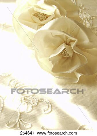 Close-up of wedding dress View Large Photo Image Stock Photo - Close-up of wedding dress . Fotosearch