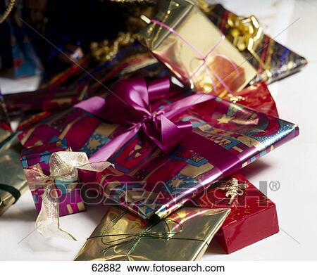 Close-up of wrapped birthday presents View Large Photo Image Stock Image - Close-up of wrapped birthday presents . Fotosearch