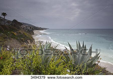 Stock Photo - Coast of California, USA, elevated view . Fotosearch