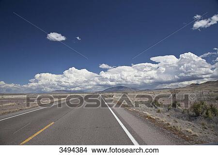 Country road, New Mexico, USA, vanishing point View Large Photo Image Picture - Country road, New Mexico, USA, vanishing point . Fotosearch