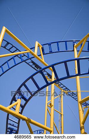 Detail of a rollercoaster on a funfair View Large Photo Image Stock Photography - Detail of a rollercoaster on a funfair . Fotosearch