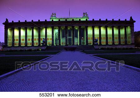 Stock Image - Facade of art museum, Museum Island, Berlin, Germany . Fotosearch