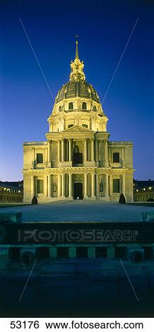 Stock Photograph - Facade of building, Eglise du Dome, Les Invalides. Paris, France . Fotosearch