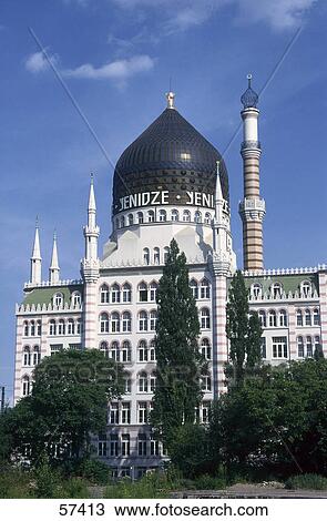 Facade of former tobacco factory office, Yenidze, Dresden, Saxony, Germany View Large Photo Image Stock Image - Facade of former tobacco factory office, Yenidze, Dresden, Saxony, Germany . Fotosearch