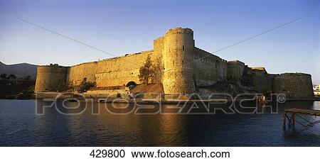 Stock Image - Fort at waterfront, Kyrenia, Cyprus . Fotosearch