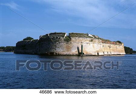 Fortress in river, Krka River, Sibenik, Dalmatia, Croatia View Large Photo Image Stock Photograph - Fortress in river, Krka River, Sibenik, Dalmatia, Croatia . Fotosearch